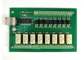 USB-OPTO-RLY88 - 8 Channel Relay with Isolated Inputs - top view